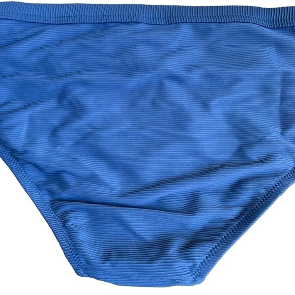 NWT J. Crew Retro Blue Ribbed-trim Hipster Full-coverage Bikini Bottom Sz XL - Picture 10 of 16